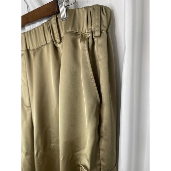 Lane Bryant slacks pants trousers women's plus size 22 brown satin wide legged - Picture 12 of 16